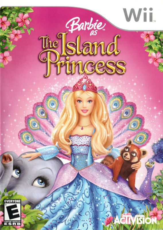 Barbie as the Island Princess box art for Playstation 2